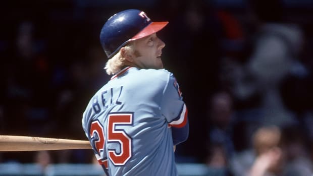 Texas Rangers third baseman Buddy Bell in action at the plate. Mandatory Credit: Tony Tomsic-USA TODAY NETWORK